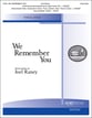 We Remember You Vocal Solo & Collections sheet music cover